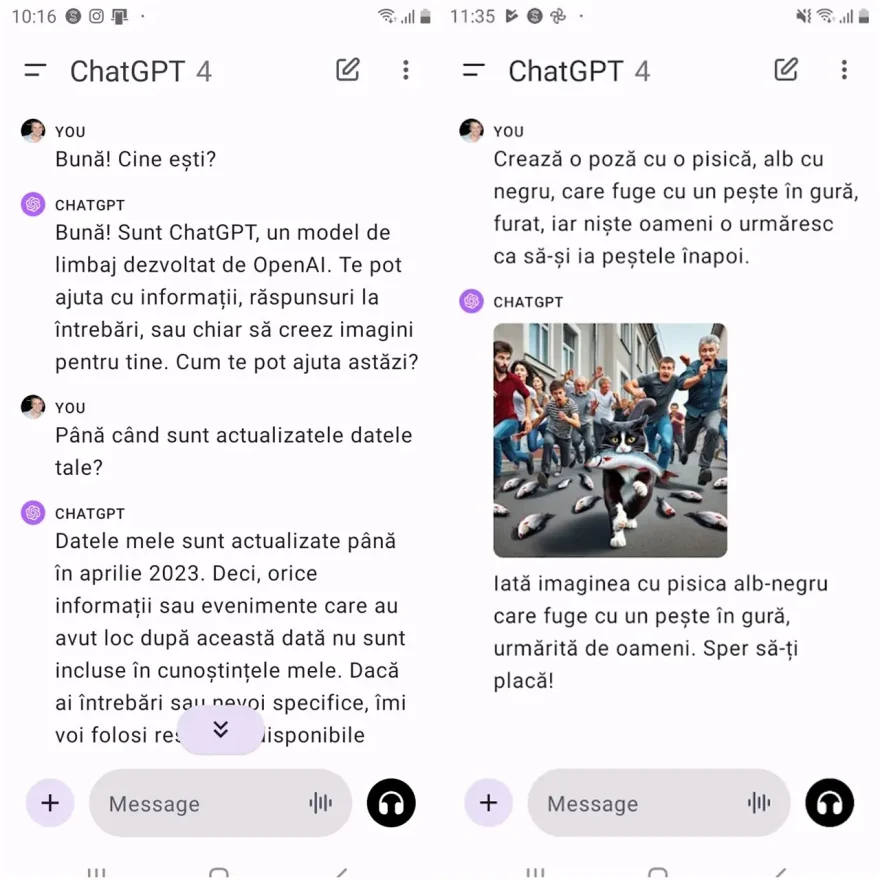 ChatGPT-4 - cea mai bună aplicație cu inteligență artificială pentru conversații și creare imagini