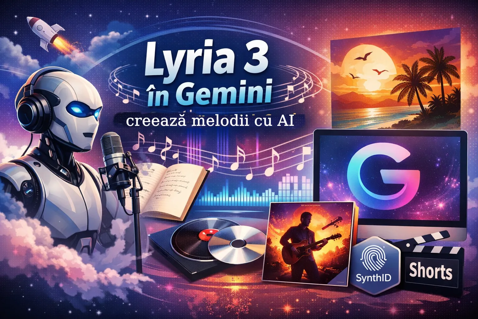 Lyria 3 în Gemini cum creezi melodii cu AI de la Google