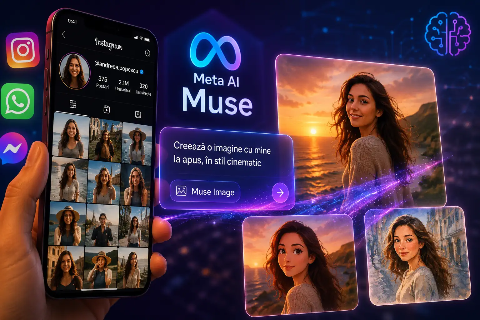 Meta Muse inteligența artificială care creează poze și video folosind fotografiile tale de pe Instagram